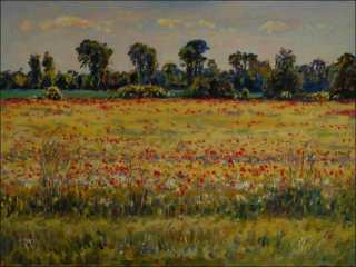 A Field with Poppies between ern za Bory and in, 2015, oil on canvas panel (60x80)